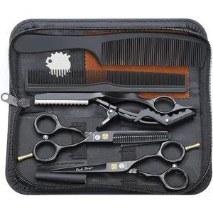 Purple Dragon Hair Scissors 5.6inch Professional Kappersschaar Kappersschaar Set Perfect kapsel voor dames en heren Slijpschaar voor kapper/kapper/beginners black