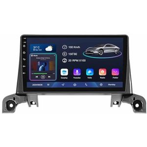 Android 14 9 Inch Touchscreen Autoradio 2 Din voor Peugeot 3008 2017-2020 met CarPlay & Android Auto Stuurbediening GPS Navigatie AHD Backup Camera Bluetooth (YS50 (8+128G))