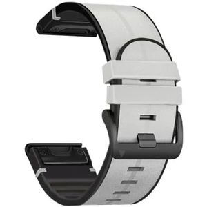 22 26 MM Quick Release lederen band geschikt for Garmin Fenix ​​7x 7 6 Pro 6x Smart horlogeband armband geschikt for Fenix ​​5 5x plus 3 3HR Correa (Color : White, Size : 26mm Fenix 7X)