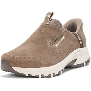Skechers Hillcrest Cedar Root Hands Free Slip-on Sneakers voor heren, Dark Taupe, 39 EU Breed
