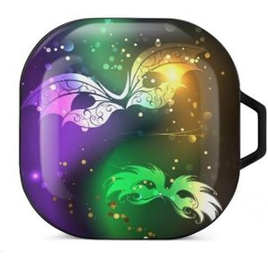 Glowing Eyemasks Earbuds Case Compatibel met Samsung Hard Shell Beschermhoes Zwart-Stijl