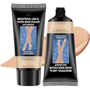2 Pcs Leg Makeup Waterproof No Transfer, Full Coverage Body Concealer, Long Lasting Leg and Body Scar Tattoo Cover Up, Even Skin Tone, Smooth Finish, Lightweight Foundation (02# Natural Color)