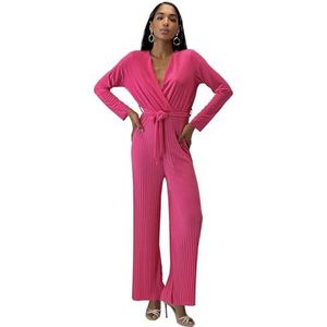 Elara Jumpsuit met lange mouwen voor dames, Fuchsia, eenheidsmaat, One size