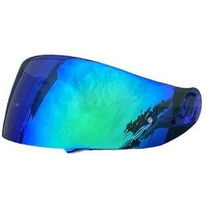 Motorhelm vizier lens, Helmvizier, GT Air Helmschild Vervangend Vizier for SHOEI GT Air Neotec CNS-1 TC-5 TC-9 Wind Shield Lens Motorhelm Vizier (Zwart - Alleen for gebruik overdag)(Rainbow-day Use On