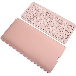 PU Lederen Sleeve Case voor Logitech K380 Draadloos Bluetooth Multi-Device Toetsenbord Mac Cover Skin-Roze