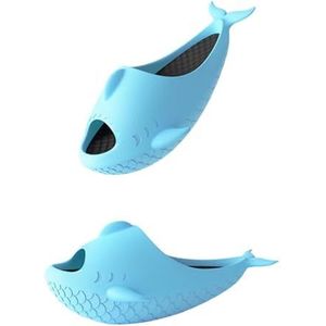 Vrouwen Gewichtsverlies Schoenen Balance Schommelslippers Fitness Afslanken Benen Bultrug Houding Correctie Vorm Sandalen Postpartummassage Slanke Benen Schudschoenen (Color : Shark - Blue, Size : 3