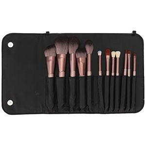 Make-up Kwastenset, Make-up Kwasten 12 Stuks Blending Handheld Draagbaar Synthetische Vezels voor Blush voor Concealer voor Oogschaduw