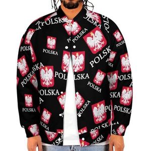 Patriottische Poolse Polska Vlag Grappige Mannen Baseball Jacket Gedrukt Jas Zachte Sweatshirt Voor Lente Herfst