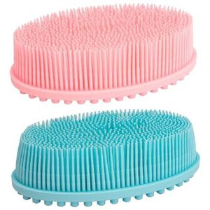 DNC Siliconen Body Scrubber Exfoliërende Douche Bad Body Borstel 2 Pack