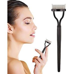 Lash Comb | Wimperscheidingskam | Wimperscheidingkam, draagbaar gereedschap voor cosmetische borstels, roestvrijstalen kam voor vrouwen, meisjes