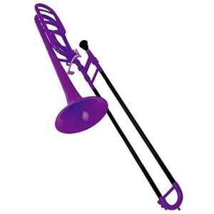 Kunststof Tenortrombone Koperinstrument Bes Professionele Speeltrombone Met Accessoires Trombone Kit (Color : Purple)
