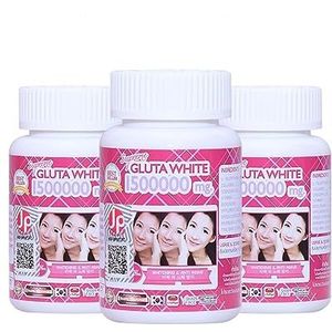 Supreme Gluta White 150.0000 mg voor huidverlichting, vochtinbrengende huid, collageen stimulator gezonde bloedcirculatie | L-glutathione 30 softgels (verpakking van 3)