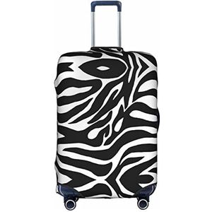 IguaTu Zebra Print Bagage Cover, Trolley Koffer Beschermende Elastische Cover, Anti-Kras Bagage Cover, Past 18-32 Inch Bagage, Wit, L