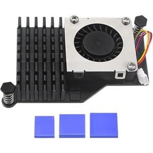 Aluminium Radiator Blower Fan voor Raspberry pi5 (zwart)