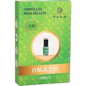 YOUUPOC Moxa Sticks, Moxa Rolls 180 stuks Mini Moxa Tube Zelfklevende Buis Zelfklevende Moxibustion Sticker Verwarming Acupuntura Point (rookvrij)