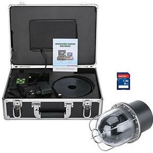 Onderwaterviscamera, 7 ""DVR Recorder 20m / 50m / 100m onderwater vissen videocamera viszoeker IP68 Waterdicht 20 Le DS 360 graden roterende camera(FX7D-100M)