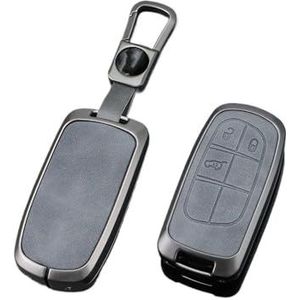 Autosleutel beschermhoes Voor Renegade Voor Compass Voor Grand Voor Wrangler Metalen Leren Autosleutelhoesje Fob Autoaccessoires Sleutel Shell(4)
