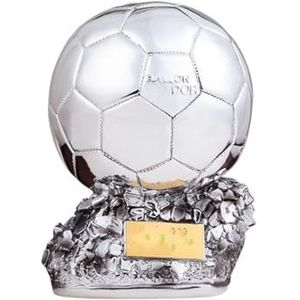 Golden Globe Model Award Replica Model Hars Herdenkingstrofee van het beste Franse voetballer souvenir (kleur: zilver, maat: 20 cm)