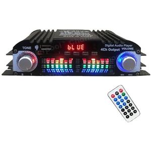 DJ-controller 1600 W piekvermogen HiFi-geluidsversterker Digitale 4-kanaals audioversterker Bluetooth-speler FM-radio Ondersteuning afstandsbediening