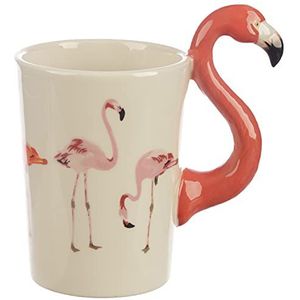 Puckator Flamingo gevormd handvat mok gemaakt van Dolomiet-keramiek