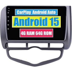 RoverOne Auto Stereo CarPlay Hoofd Unit voor Honda Jazz City 2002 2003 2004 2005 2006 2007 Android Auto Touchscreen Sat Navi Bluetooth WiFi Radio Speler