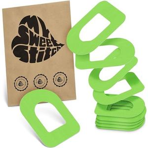 MySweetStitch | Pleister voor Omnipod | Waterdicht, ademend en huidvriendelijk Rond (10 stuks) | Made in Germany | Buiten Ø 95 x 72mm | Groen