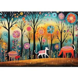 Yazz puzzel Colorful Forest - 1000 stukjes