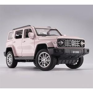 1:24 Toegepast op tank 300 model legering pull-back auto geluid licht deur speelgoed simulatie model auto decoratie off-road voertuig model (Size : Pink)