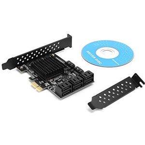 PCE8SAT-M01 PCI-E Naar SATA 3.0-kaart, Controlleruitbreidingskaart, 8-poorts SATA3.0 Interface-uitbreidingskaart, PCI-E 1X 2X 4X 8X 16X-interface, Compatibel met SATA6G, 3G, 1.5G Harde Schijf