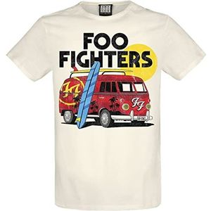Foo Fighters Amplified Collection - Camper Van T-shirt gebroken wit S 100% katoen Band merch, Bands
