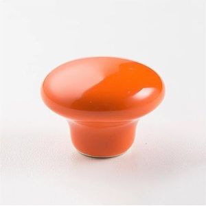 KGUDINZI Keramische snoep kleur ronde kast trekt meubelknoppen lade knoppen keuken handvat meubels handvat voor kinderkamer 1 stuk (kleur: oranje, maat: 32 mm x 24 mm)