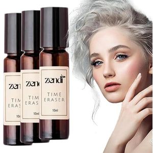 Zendi Time Eraser, Time Eraser Rollerball Castor Oil and Frankincense, Castor Oil Eye Roller, for Eyes, Bags Under Eyes, Wrinkles (10ML, 3 Pcs)