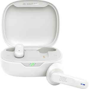 JBL Wave Flex, draadloze in ear oordopjes met IP54 en IPX2 waterdichtheid, TalkThru en AmbientAware technologie en batterijduur van 32 uur, in wit