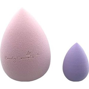 Make-upspons Beauty Blender Foundation Sponzen Latex Gratis Blender Schoonheid Make-up Sponzen voor Vloeibare Foundation Poeder Zonnebrandcrème en Crème 1 Grote Spons 1 Kleine Spons (Roze en