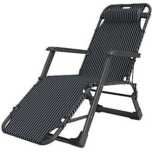 GEIRONV Zero Gravity Recliner Chair, Huishoudelijke Eenvoudige Lunchpauze Eenpersoonsbed Draagbare Multifunctionele Marching Bed Office Lounge Chair Fauteuils (Color : No pad, Size : 178x66x28cm)