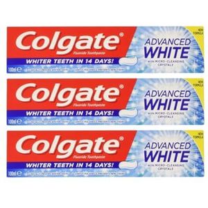 3 x Colgate White Advanced Tandpasta, 100 ml