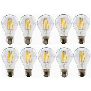 E27 LED-lampen 6W A60 12V 24V 36V AC Edison LED gloeilamp Lamp Light AC / DC12-36V for RV Camper Marine, Solar Power Licht en Off Grid 10-Pack WELSUN