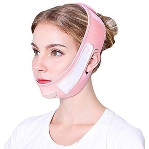 Gezichtsvermageringsriem voor vrouwen, kinliftend gezichtsgereedschap met anti-rimpel, huidverstevigingsband, ultradunne ademende elastische gezichtsvormende riem