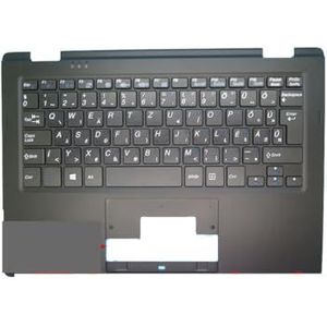 E2218T E2218 T PalmRest & toetsenbord voor MEDION voor AKOYA MD60200 Zwarte C-behuizing met Belgisch BE/Hongarije HU/Engelse gebruikersinterface/VK-toetsenbord(Hungary HU)