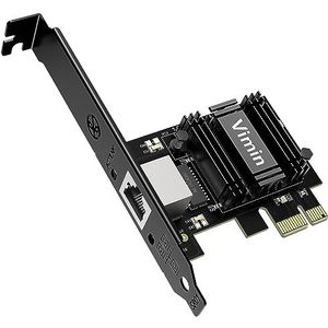 VIMIN 2,5G Base-T PCIe-netwerkkaart met Realtek RTL8125B – Maak van de PCIe-sleuf een 2,5 G Ethernet-poort, 2500/1000/100 Mbps PCI Express Ethernet-adapter voor Windows en Linux