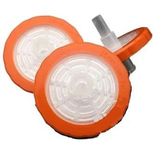 Naaldfilter, 100 stuks, microporeuze wegwerpfilters voor laboratorium, 13 mm en 25 mm, buitendiameter met hydrofobe PTFE-filtermembraan (25 mm 0,22 um)