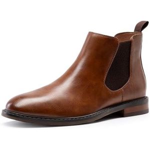 Bruno Marc Chelsea laarzen voor heren, kostuumlaarzen, klassieke business boots, bruin, 41 EU