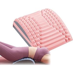 Refresh - Neck & Back Stretcher, Back Neck Cracker for Lower Back Pain Relief, Lumbar Soothing Device, Waist Massage Relaxation Yoga Stretcher (Color : Pink)