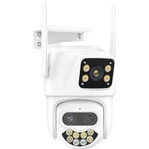 Bewakingscamera, IP Camera Outdoor 4K 9MP HD PTZ-camera Er Lens Dual Screen Auto Tracking Beveiliging 2K Video Surveillance(9MP NO SD Card)