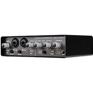 DJ Controller Q-24 Professionele audio-geluidskaart met Monitor Electric Guitar Live-uitzending Recording for studio zingende computer pc voor Dj Lights Par Lights Moving