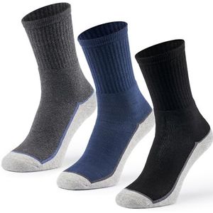 Mat and Vic's 12 paar Thermosokken Cotton Classic, meerdere kleuren, zwart, zwart-grijs, antraciet-grijs, donkerblauw-grijs,
