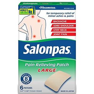 Salonpas Pijn Verlichting Patches, Groot, 6 Count - Pack van 10