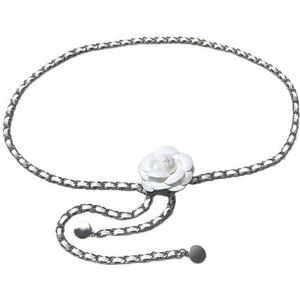 Vrouwen Cirkel Ketting Riem Jurk Riem Taille Lichaam Sieraden Vakantie Riemen Taille Sieraden Voor Vrouwen en Meisjes Decoratieve Afslanken Riemen (Color : Silver)