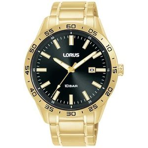 Lorus Sport Man Mens analoge Quartz horloge met roestvrij stalen armband RH952QX9, Goud