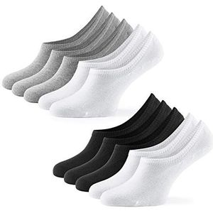 Mat & Vic’s 10 paar Onzichtbare Sneaker Sokken Heren & Dames grote siliconen strip om uitglijden te voorkomen, OEKO-TEX Standaard 100, comfortabel, klimaat regulerend